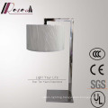 European Hotel Decorative Chrome Bedside Table Lamp with Acrylic Diffuser